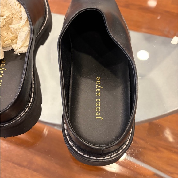 Jenni Kayne Leather Lug Mules Size 9 Black 39 NWOB - Picture 8 of 15